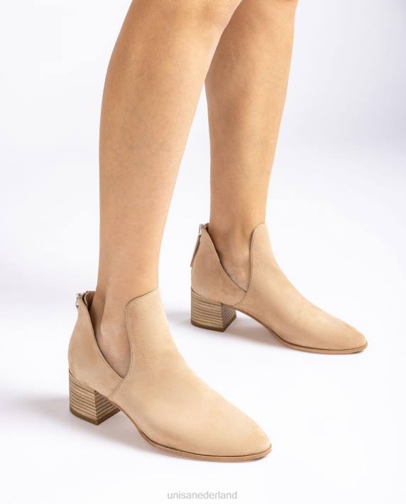 Unisa 02B0850 suède enkellaars vrouwen beige
