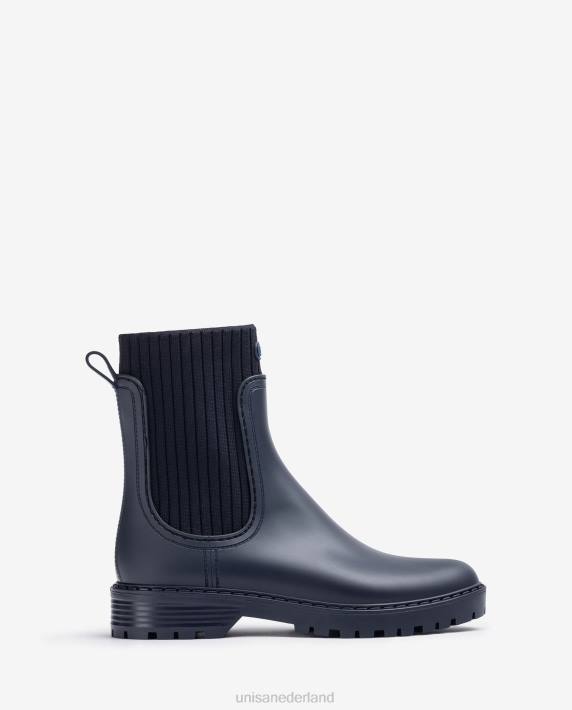 Unisa 02B0856 superzachte wellington enkellaarzen vrouwen blauw