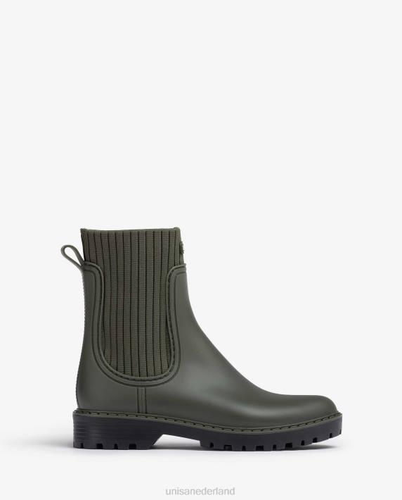 Unisa 02B0859 superzachte wellington enkellaarzen vrouwen groente