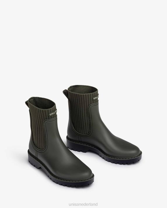 Unisa 02B0859 superzachte wellington enkellaarzen vrouwen groente