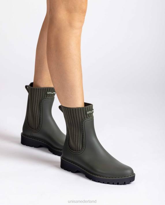 Unisa 02B0859 superzachte wellington enkellaarzen vrouwen groente