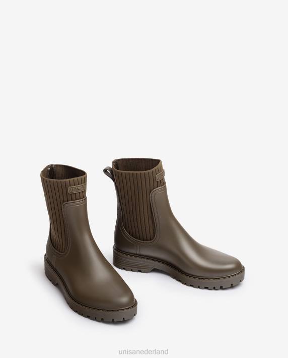 Unisa 02B0861 superzachte wellington enkellaarzen vrouwen groente