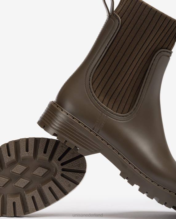 Unisa 02B0861 superzachte wellington enkellaarzen vrouwen groente