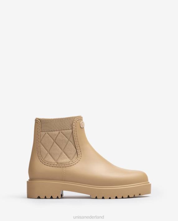 Unisa 02B0869 rubberen enkellaars vrouwen beige