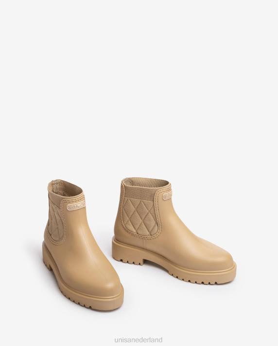 Unisa 02B0869 rubberen enkellaars vrouwen beige