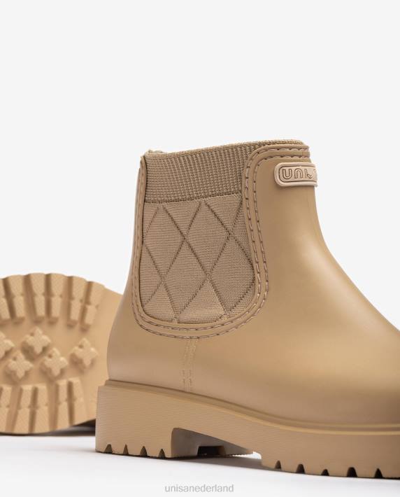 Unisa 02B0869 rubberen enkellaars vrouwen beige