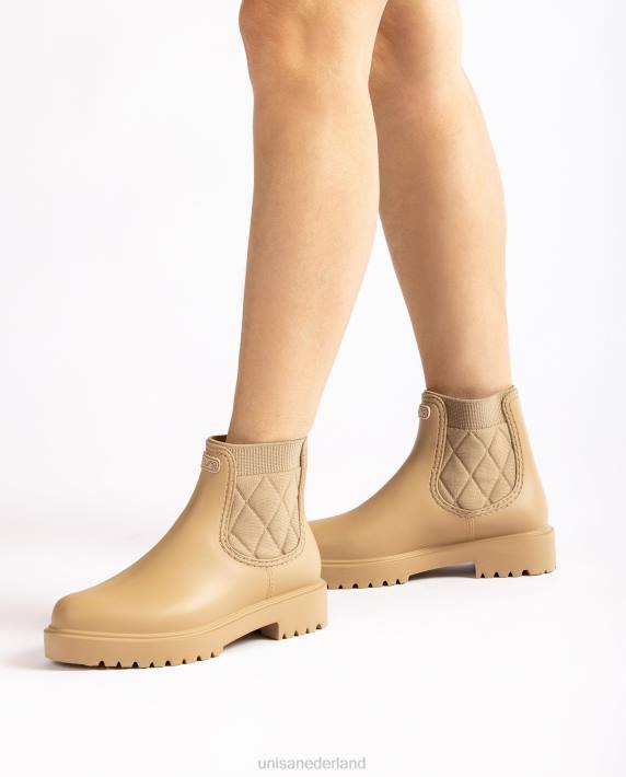 Unisa 02B0869 rubberen enkellaars vrouwen beige