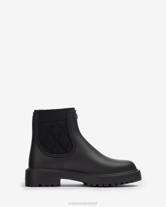 Unisa 02B0870 rubberen enkellaars vrouwen zwart