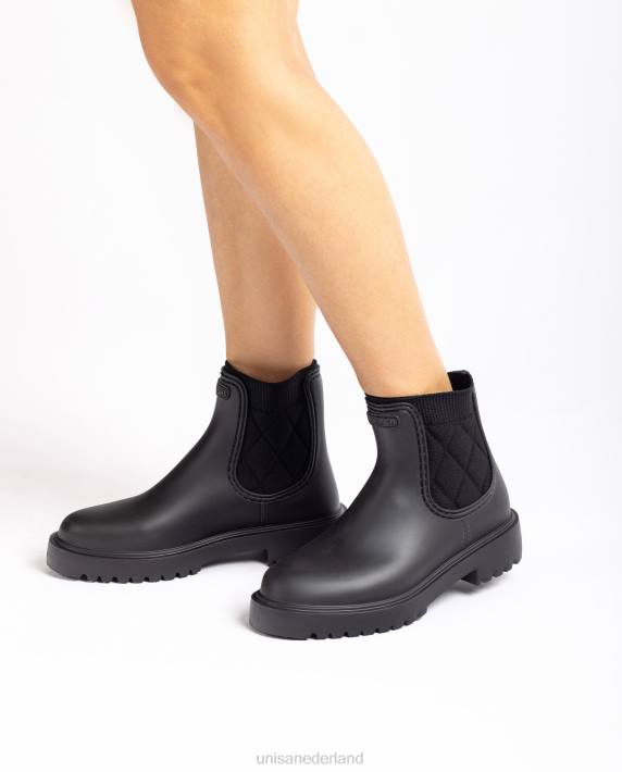 Unisa 02B0870 rubberen enkellaars vrouwen zwart