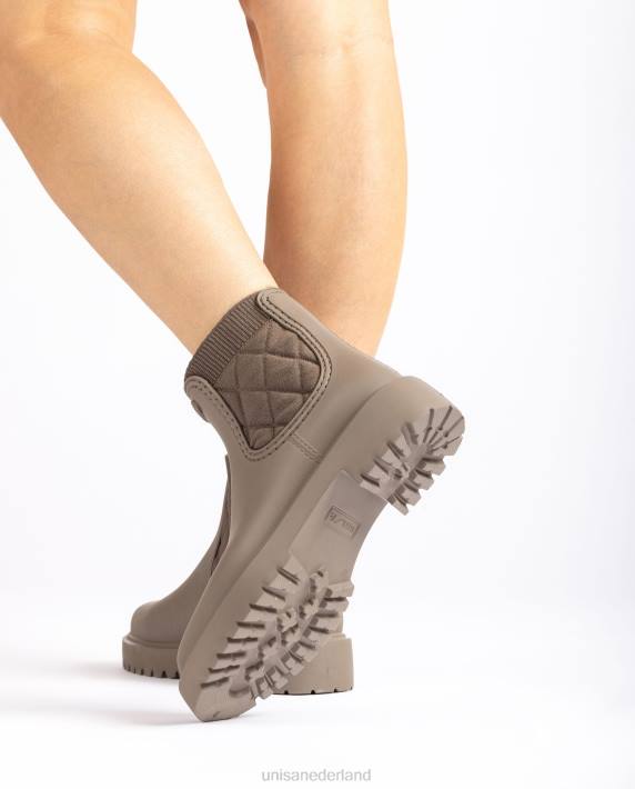 Unisa 02B0872 rubberen enkellaars vrouwen bruin