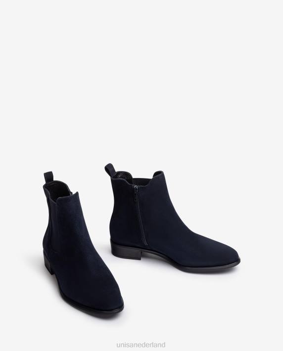 Unisa 02B0877 chelsea laars met ritssluiting vrouwen blauw