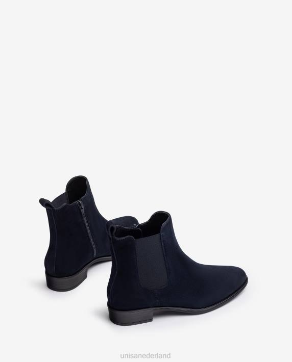 Unisa 02B0877 chelsea laars met ritssluiting vrouwen blauw