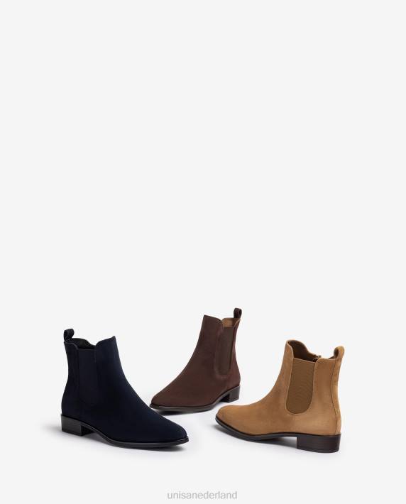 Unisa 02B0877 chelsea laars met ritssluiting vrouwen blauw