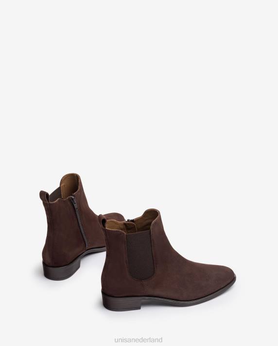 Unisa 02B0878 chelsea laars met ritssluiting vrouwen bruin