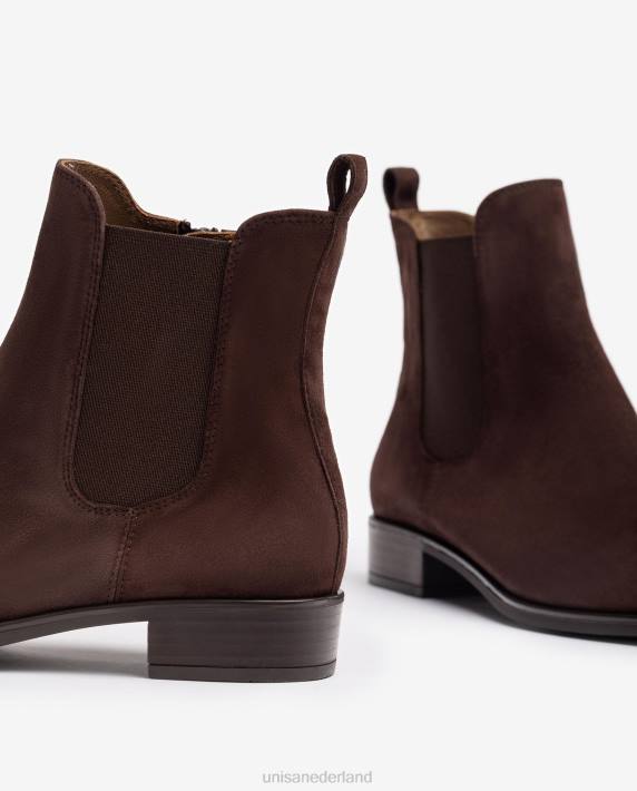 Unisa 02B0878 chelsea laars met ritssluiting vrouwen bruin