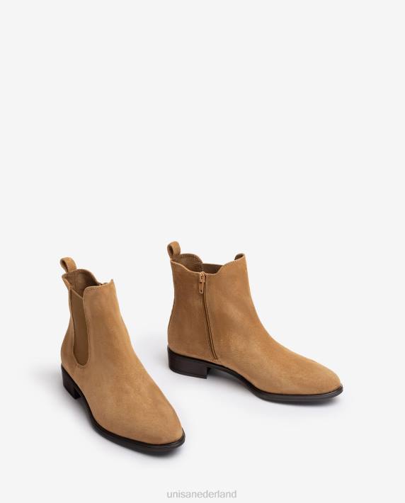 Unisa 02B0879 chelsea laars met ritssluiting vrouwen bruin