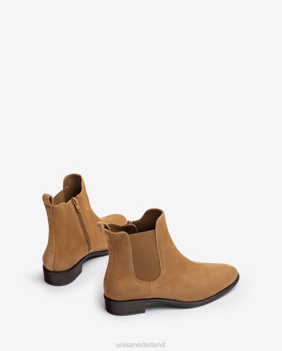 Unisa 02B0879 chelsea laars met ritssluiting vrouwen bruin