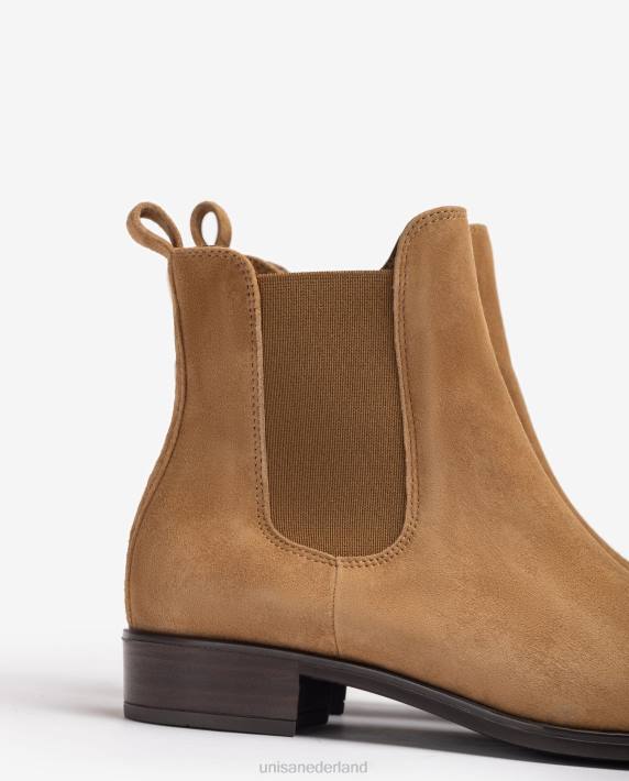 Unisa 02B0879 chelsea laars met ritssluiting vrouwen bruin