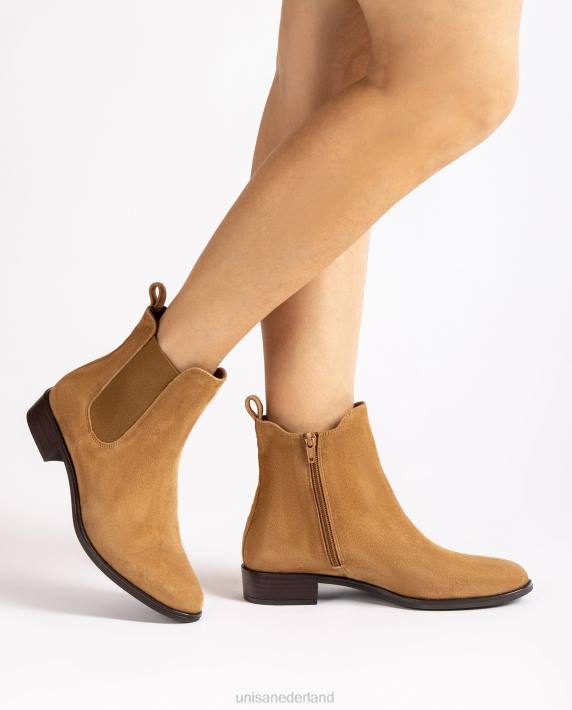 Unisa 02B0879 chelsea laars met ritssluiting vrouwen bruin