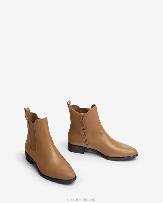 Unisa 02B0881 chelsea laars met ritssluiting vrouwen bruin