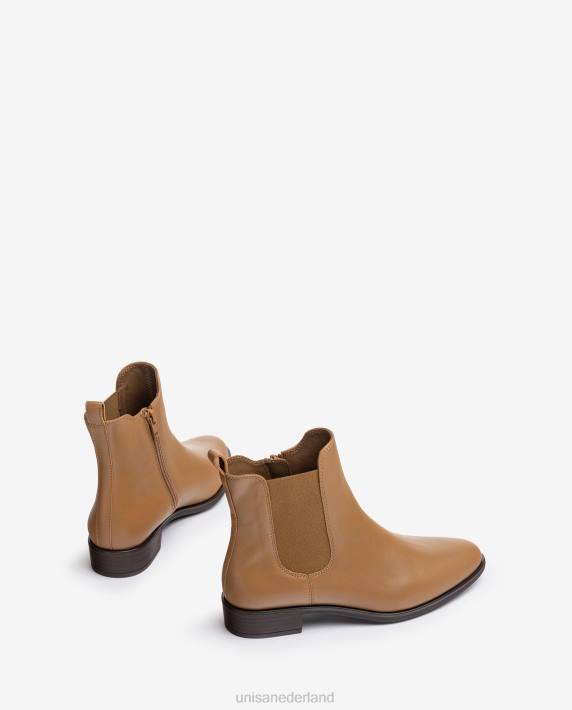Unisa 02B0881 chelsea laars met ritssluiting vrouwen bruin
