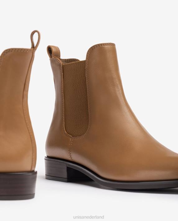 Unisa 02B0881 chelsea laars met ritssluiting vrouwen bruin