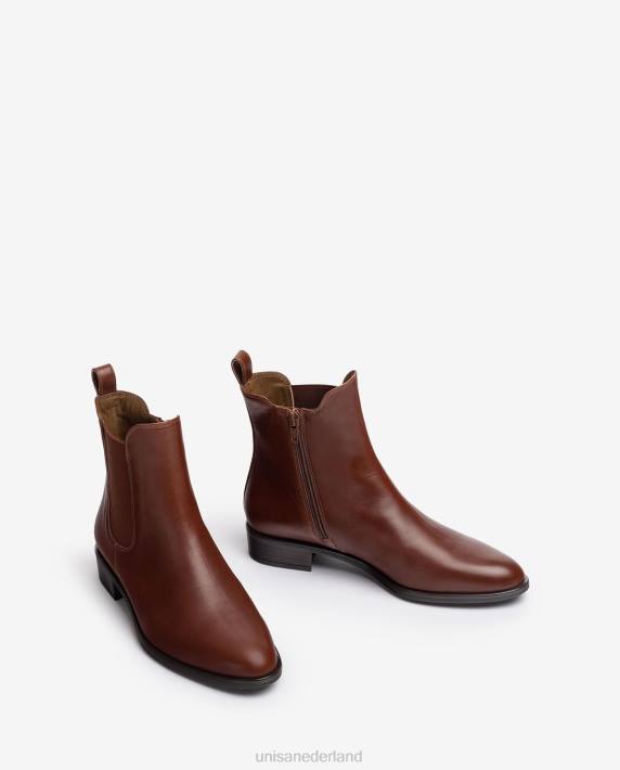 Unisa 02B0882 chelsea laars met ritssluiting vrouwen bruin