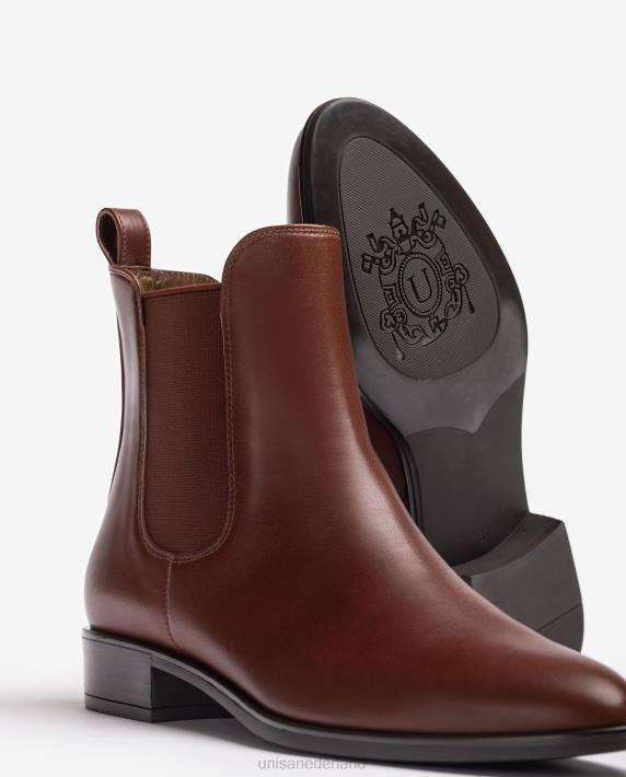 Unisa 02B0882 chelsea laars met ritssluiting vrouwen bruin