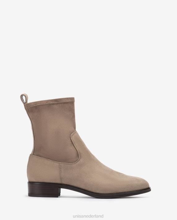 Unisa 02B0883 effen enkellaars met een kwart bovenlijn van stretchstof vrouwen bevallig