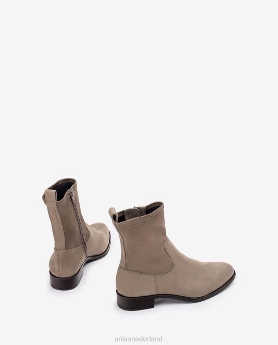 Unisa 02B0883 effen enkellaars met een kwart bovenlijn van stretchstof vrouwen bevallig