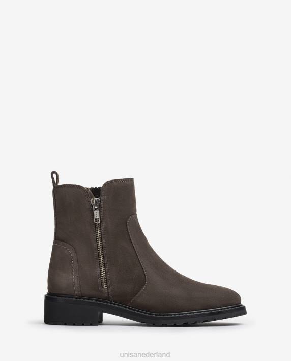 Unisa 02B0889 suède enkellaars met ritssluiting vrouwen mode