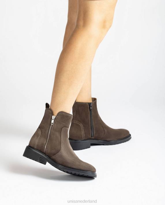 Unisa 02B0889 suède enkellaars met ritssluiting vrouwen mode