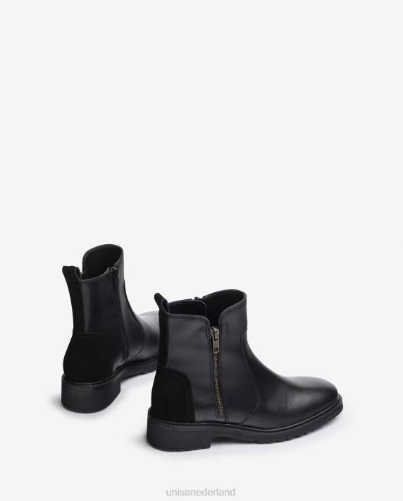 Unisa 02B0890 suède enkellaars met ritssluiting vrouwen mode