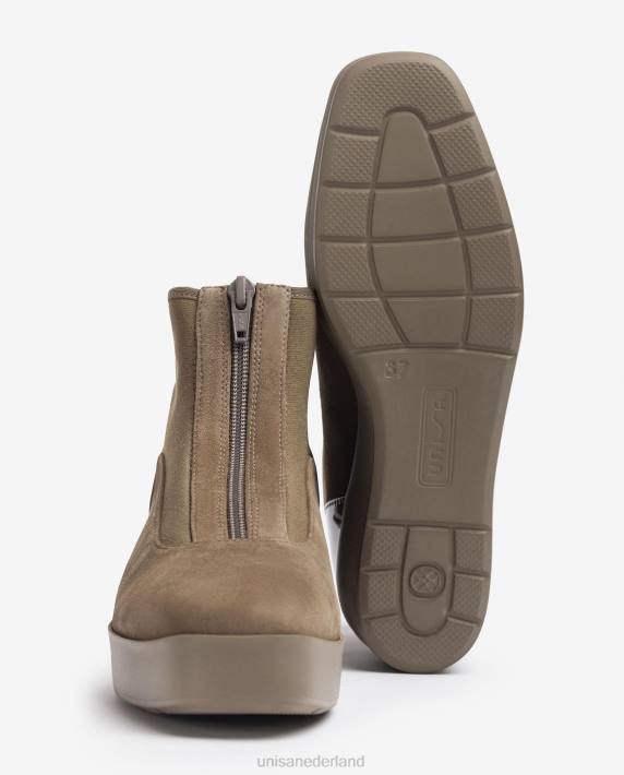 Unisa 02B0900 superlichte enkellaars met ritssluiting vrouwen bruin