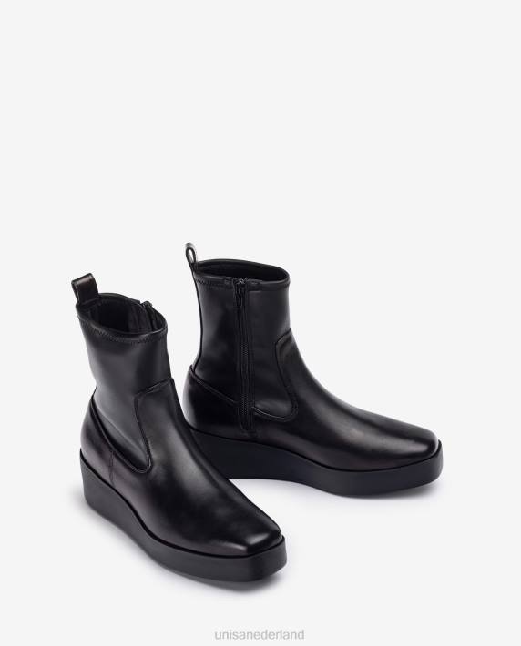 Unisa 02B0902 superlichte enkellaars met een kwart bovenlijn van stretchstof vrouwen bevallig