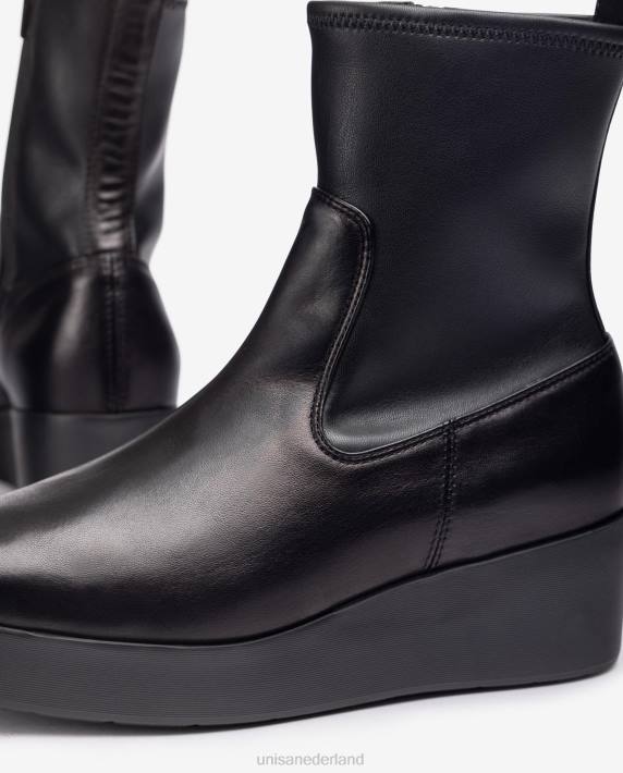 Unisa 02B0902 superlichte enkellaars met een kwart bovenlijn van stretchstof vrouwen bevallig