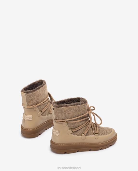 Unisa 02B0907 après-ski enkellaarsjes vrouwen beige