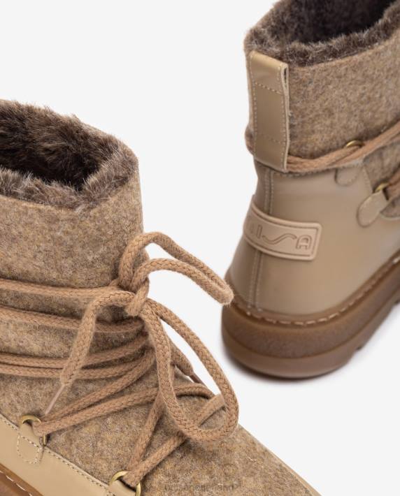 Unisa 02B0907 après-ski enkellaarsjes vrouwen beige