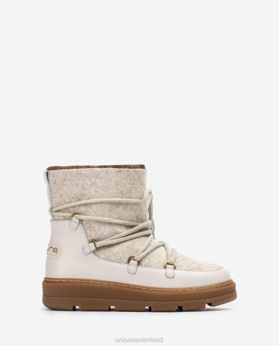 Unisa 02B0908 après-ski enkellaarsjes vrouwen wit