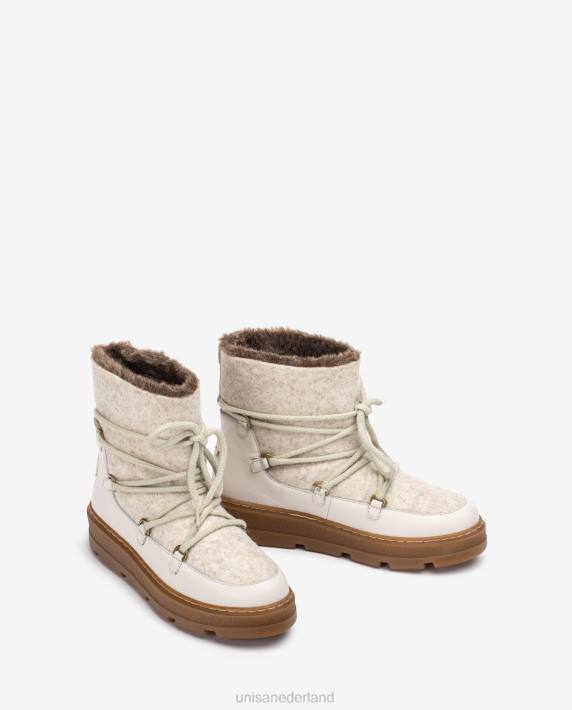 Unisa 02B0908 après-ski enkellaarsjes vrouwen wit