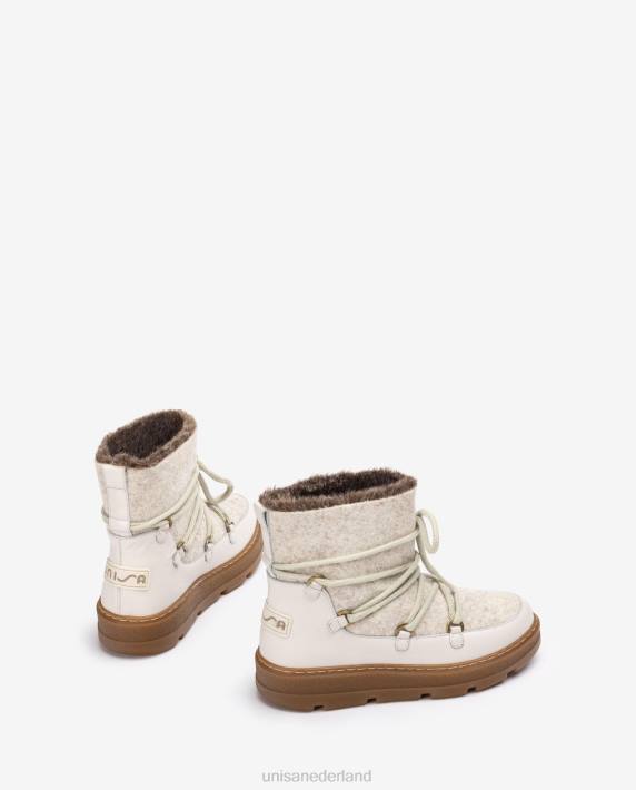 Unisa 02B0908 après-ski enkellaarsjes vrouwen wit