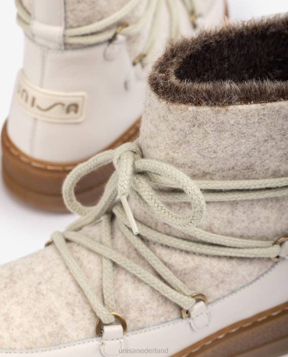 Unisa 02B0908 après-ski enkellaarsjes vrouwen wit