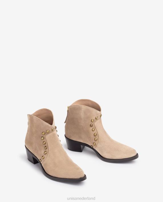 Unisa 02B0913 Enkellaarsje in cowboystijl met studs vrouwen mode
