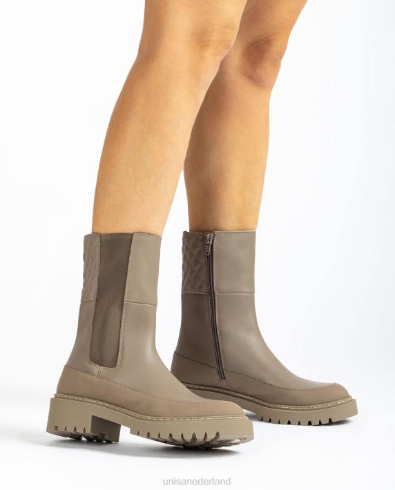 Unisa 02B0917 enkellaarsje met kruisje en een trackzool vrouwen bruin