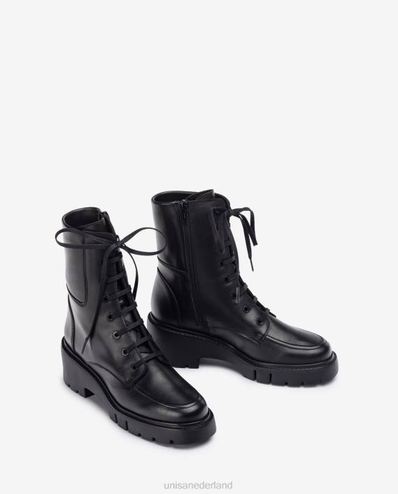 Unisa 02B0929 enkellaarsje met trackzool en veters vrouwen bevallig