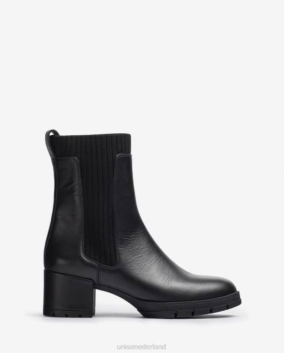 Unisa 02B0939 leren enkellaars met een geribbelde sok kinderen mode