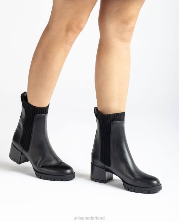 Unisa 02B0939 leren enkellaars met een geribbelde sok kinderen mode