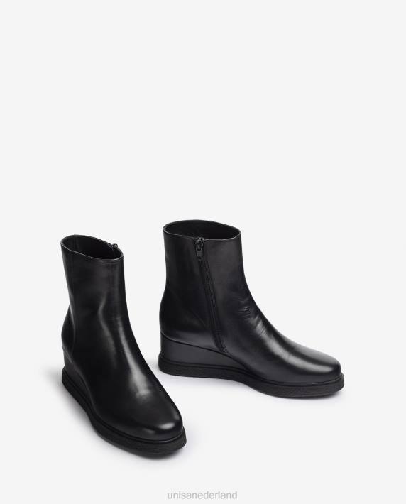 Unisa 02B0949 leren enkellaarsjes met rits aan de binnenkant vrouwen bevallig