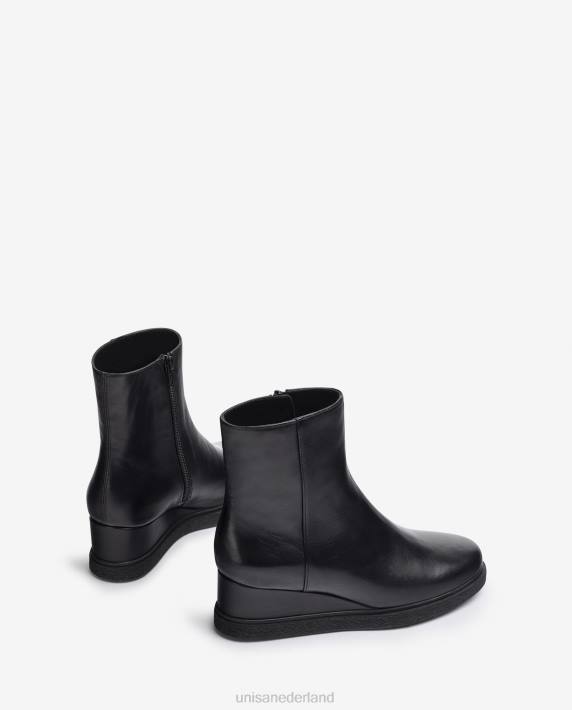 Unisa 02B0949 leren enkellaarsjes met rits aan de binnenkant vrouwen bevallig