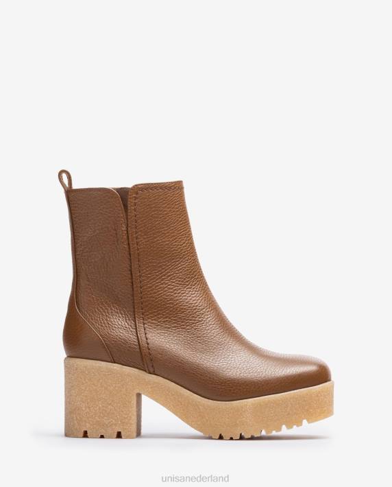 Unisa 02B0950 leren enkellaarsjes met binnenrits kinderen mode